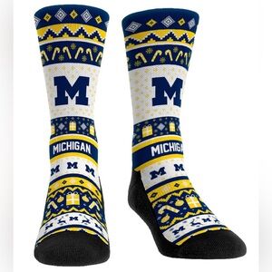 Michigan Wolverines Ugly Sweater Socks Sz. Men’s L/LX 9-13